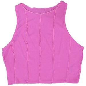 Y2K Crop Top, Ribbed Tank Top, Cropped Shirt, Racerback Athleisure Womens S